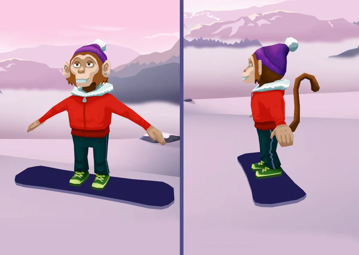 low poly monkey model